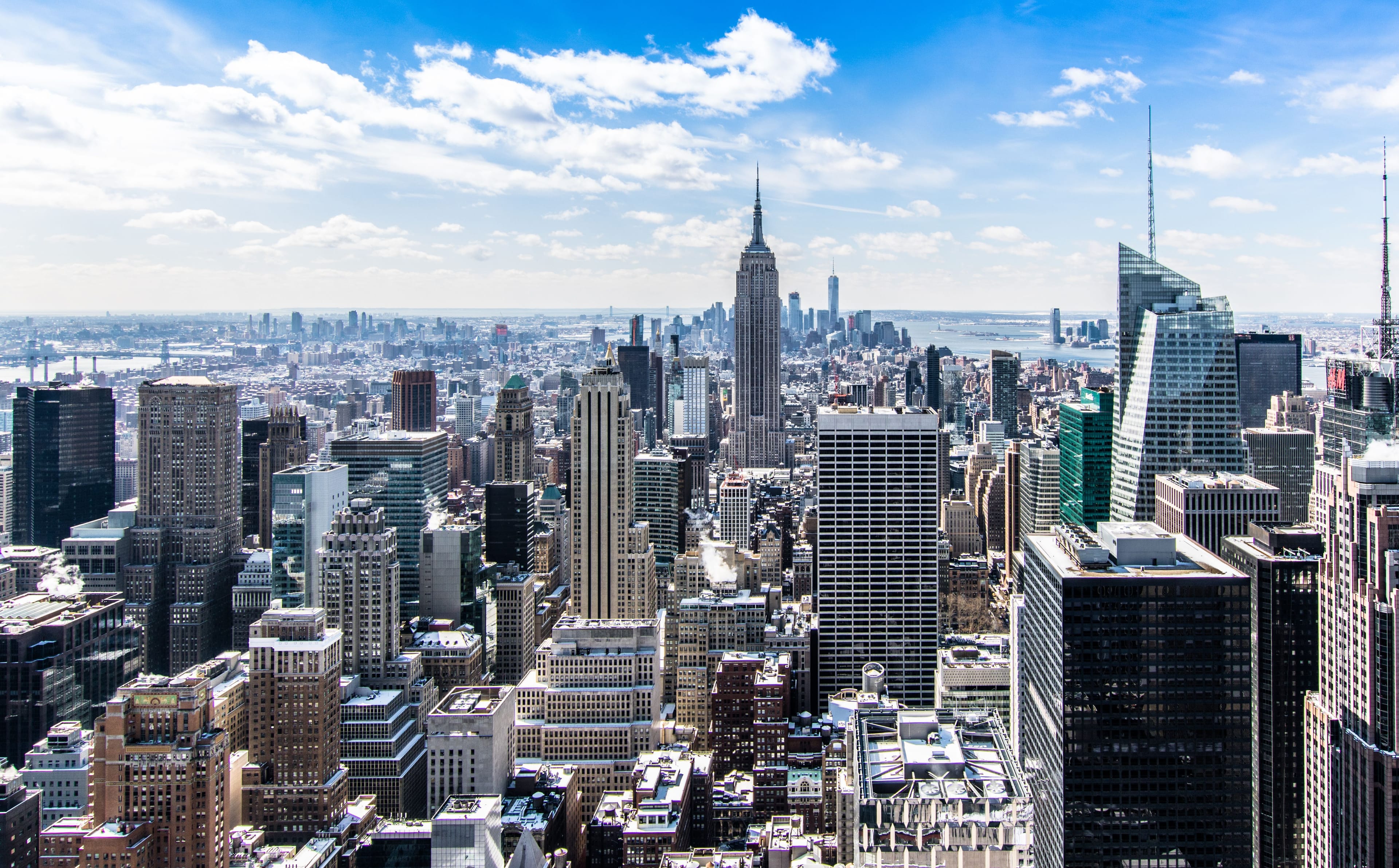 Manhattan skyline in daylight
