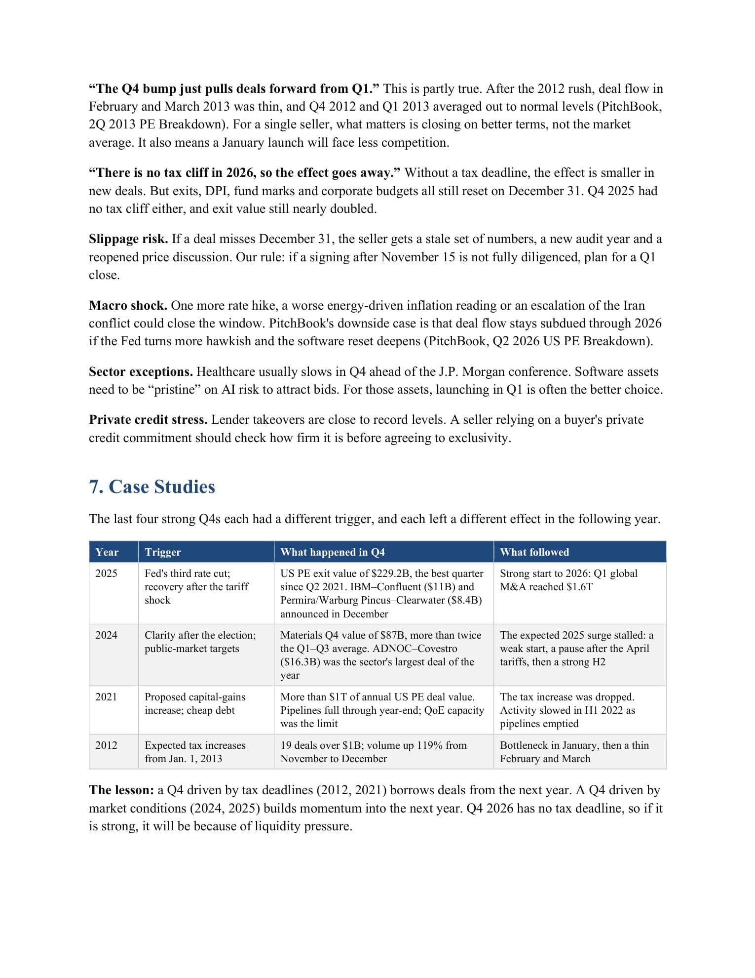 The Q4 Imperative: Why the Fourth Quarter Shapes Investment and M&A Outcomes, page 8 of 12