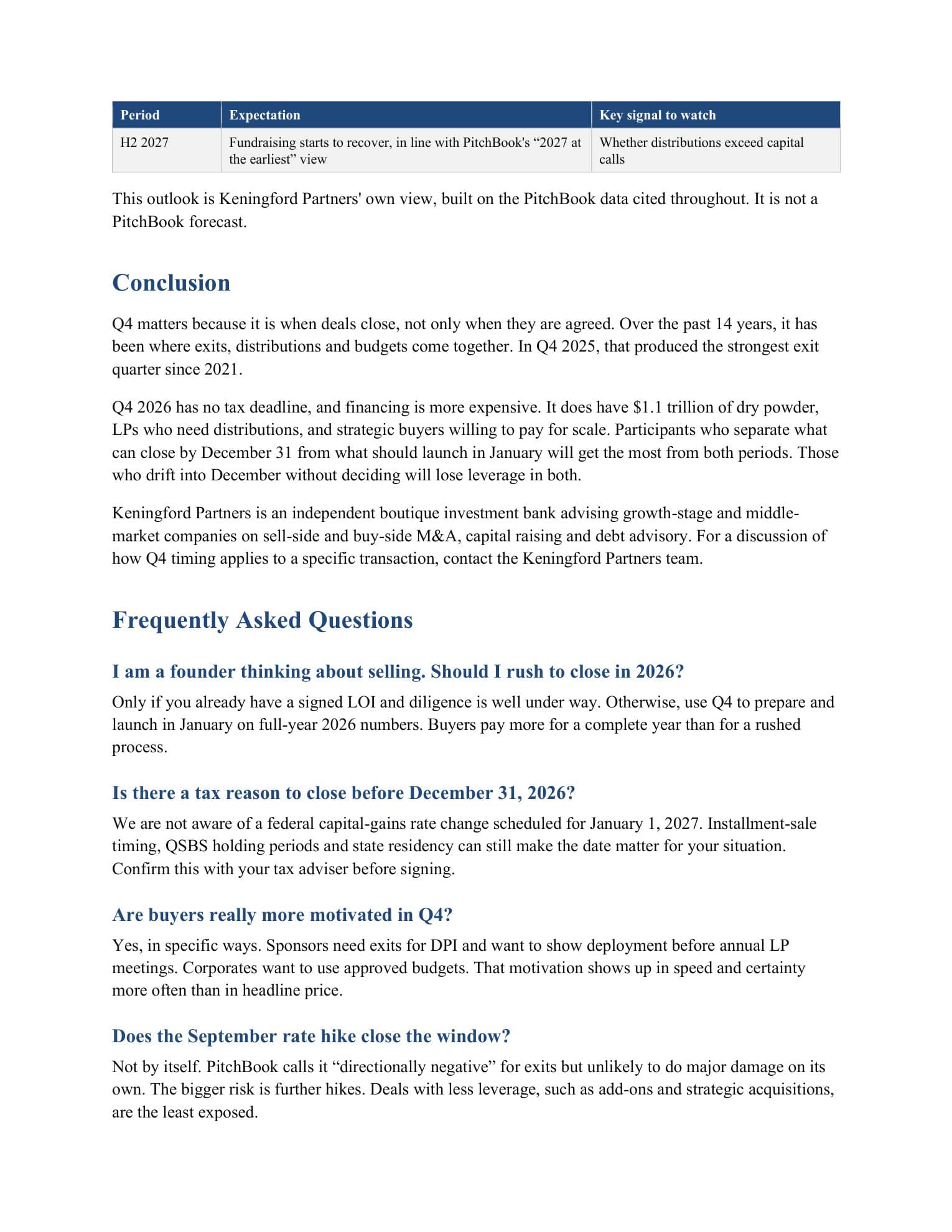 The Q4 Imperative: Why the Fourth Quarter Shapes Investment and M&A Outcomes, page 10 of 12